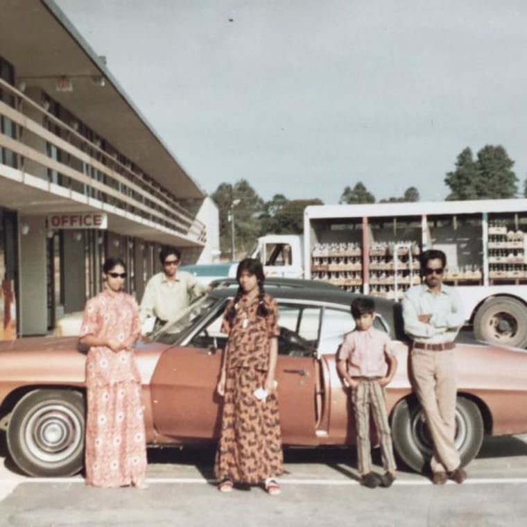 Radhika Balarishnan and family in Orlando, Florida in 1972.