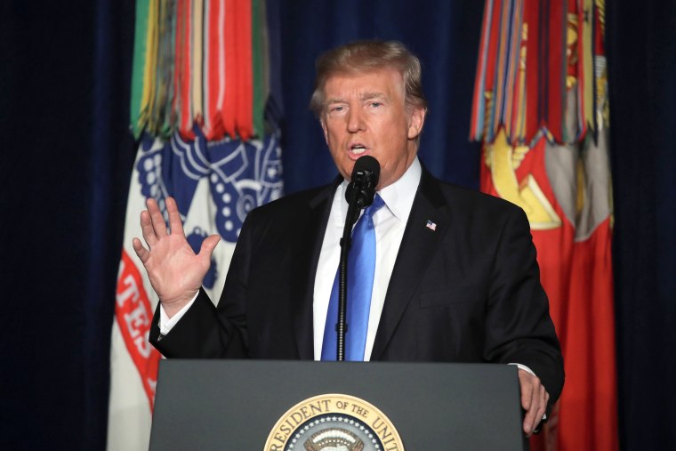 Image: President Trump Addresses The Nation On Strategy In Afghanistan And South Asia From Fort Myer In Arlington