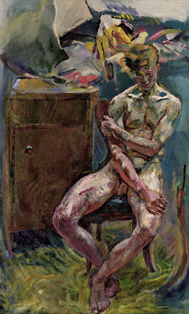 "Seated Youth (In the Morning)" by Anton Kolig