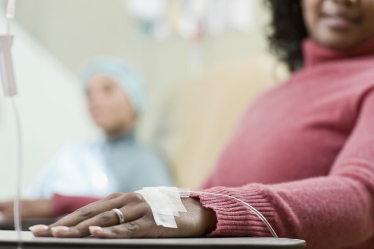 Image: A patient receives chemotherapy