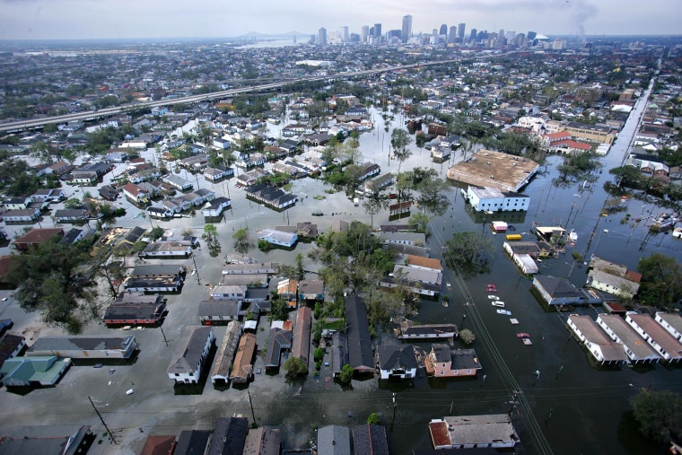 Image: Floodwaters from Hurricane Katrina cover a portion of New Orleans