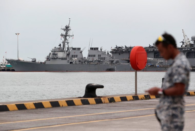 Image: USS John S. McCain and USS America at Changi Naval Base