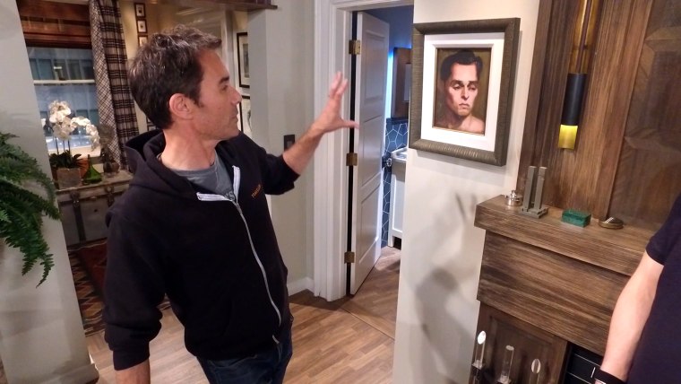 Is that a painting of 'a brooding Will?' Eric McCormack has no idea who it actually is. 