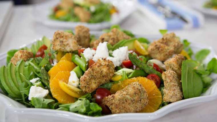 KEVIN CURRY: Kevin Curry's Lower-Carb Popcorn Chicken with a Texas Summer Salad