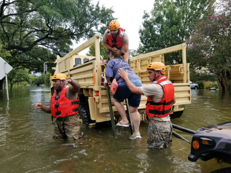 Image: Texas National Guard Soldiers respond after Hurricane Harvey makes landfall in Texas