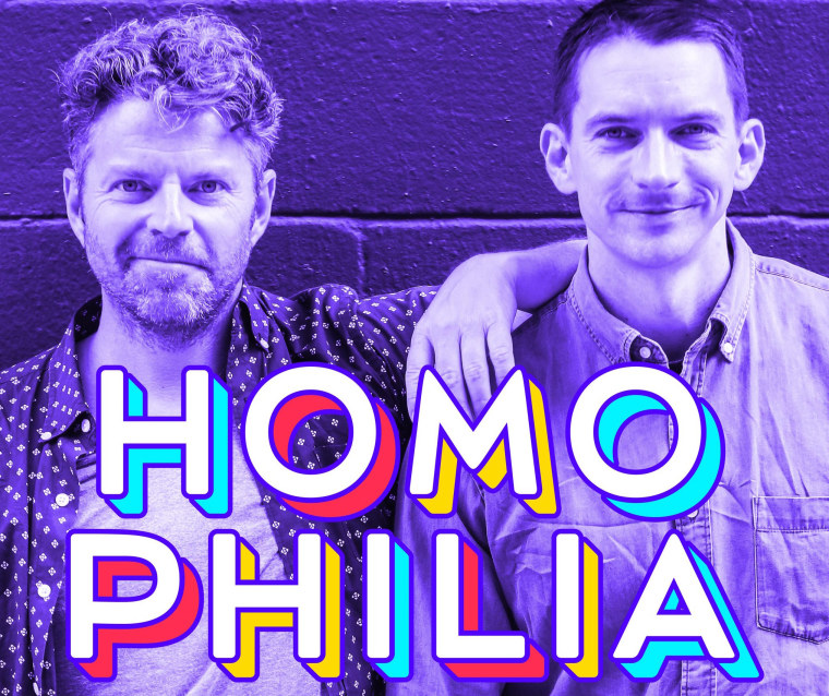 Dave Holmes (left) and Matt McConkey are the hosts of "Homophilia,' a podcast on Earwolf.com