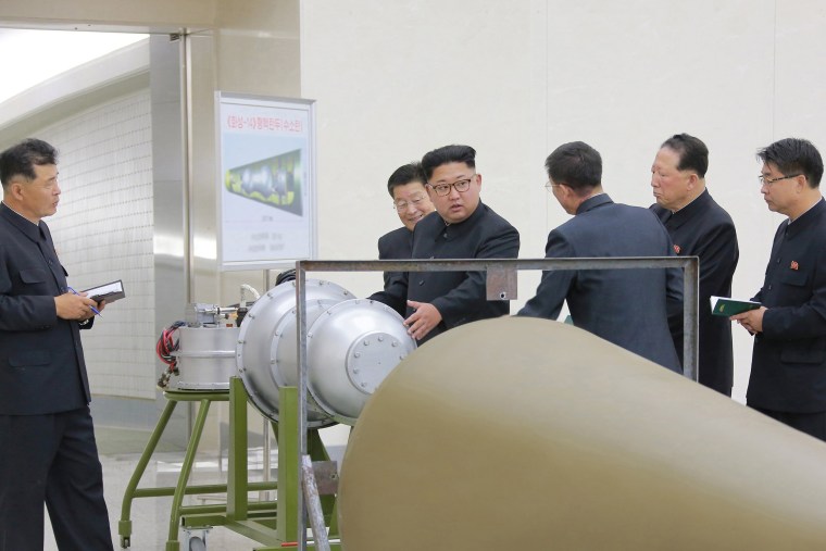 Image: North Korean leader Kim Jong Un provides guidance on a nuclear weapons program in this undated photo released by North Korea's Korean Central News Agency