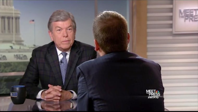 Image: Missouri Senator Roy Blunt appears on Meet The Press, Sept. 3, 2017.