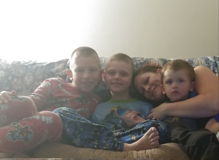 Christa O'Connor and her three sons: Jacob O'Connor, 10, Gavin Hawkins, 8, and Dylan Meadows, 2.