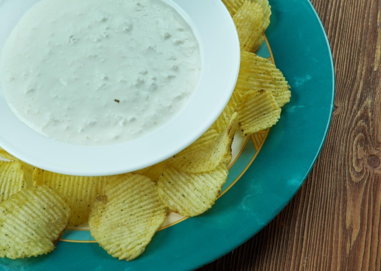 New England clam dip for potato chips