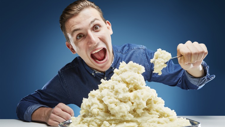 Andre Ortolf - Most Mashed Potato Eaten In One Minute
Guinness World Records 2016
Photo Credit: Paul Michael Hughes/Guinness World Records