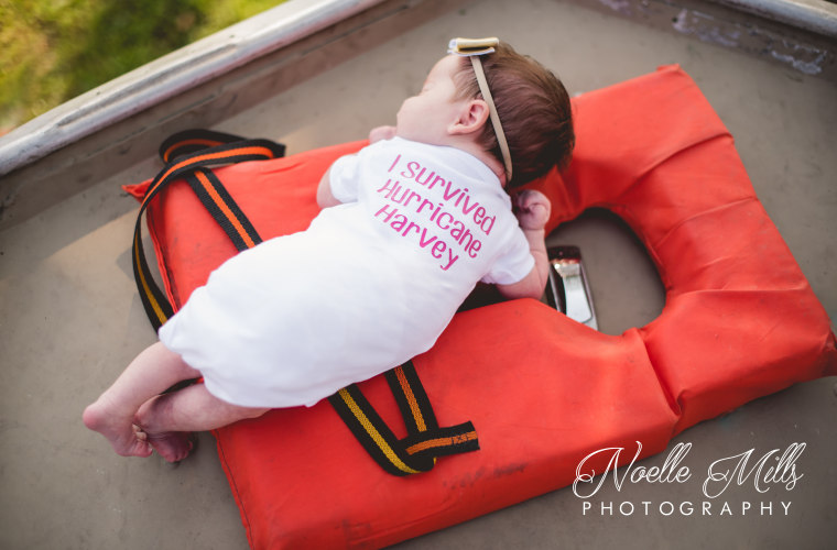 "Here she was, outside, in a onesie, on a metal boat, in a life jacket, and she was wonderful," said Mills of baby Hope.