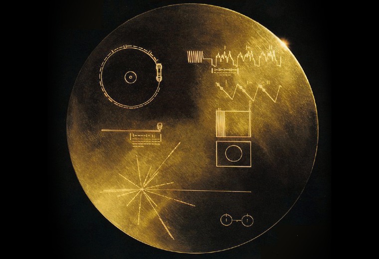 The \"Golden Record\" carried by Voyager was a 12-inch gold-plated copper disk containing sounds and images selected to portray the diversity of life and culture on Earth.