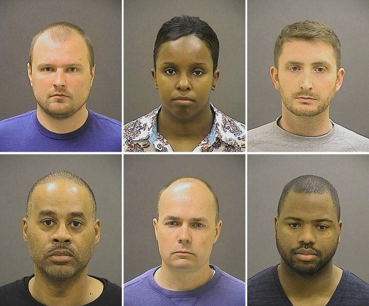 Image: Baltimore police officers charged in Freddie Gray case