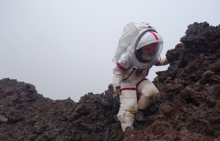 Image: A HI-SEAS crewmember participates in a year-long simulated Mars mission in Mauna Loa, Hawaii