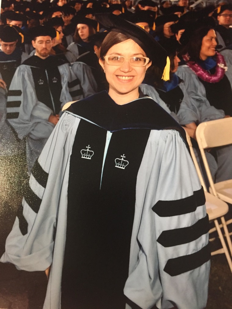 Yale professor Thania Sanchez during her graduation from Columbia University. 