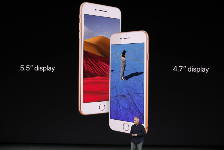 Image: Apple's Schiller introduces the iPhone 8 during a launch event in Cupertino