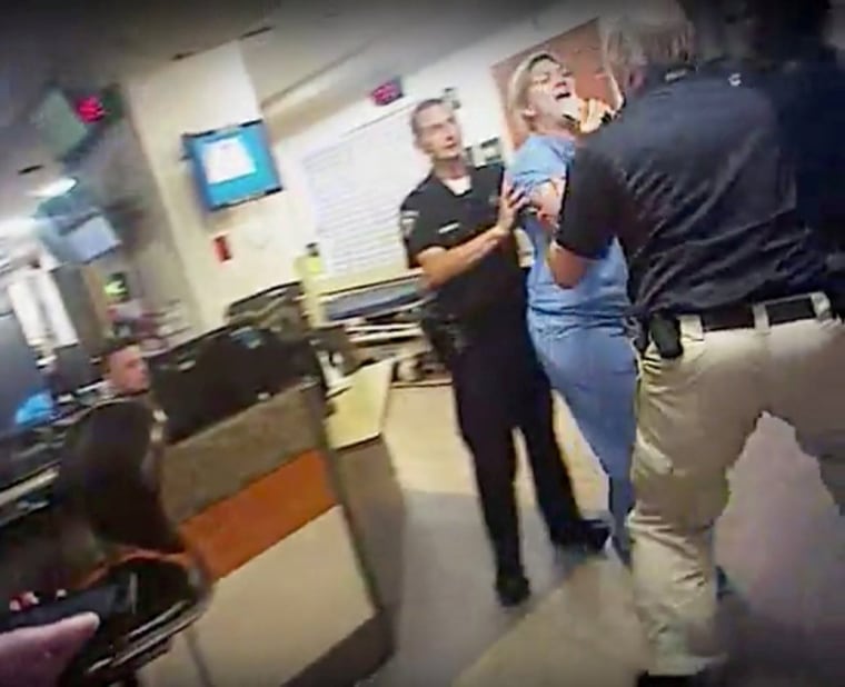 Image: FILE PHOTO: Still image from police body-worn camera video of Nurse Alex Wubbels during an incident at University of Utah Hospital in Salt Lake City