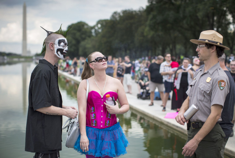 Image: Insane Clown Posse Fans, Or Juggalos, Protest FBI Gang Designation