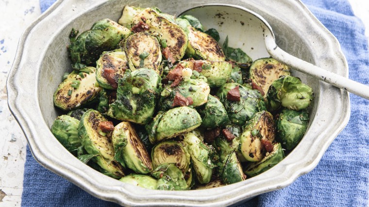 Curtis Stone's Brussels Sprouts with Chorizo