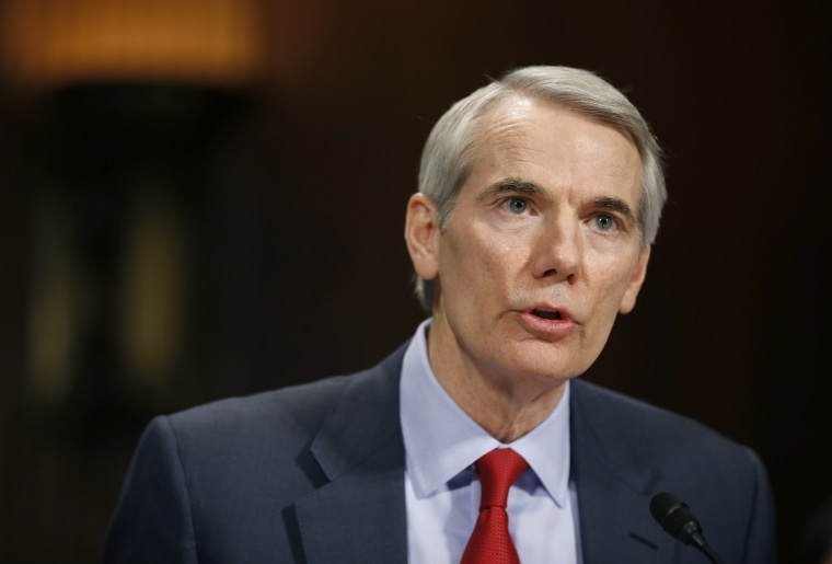 Image: Portman testifies during a Senate Judiciary Committee hearing on attacking America's epidemic of heroin