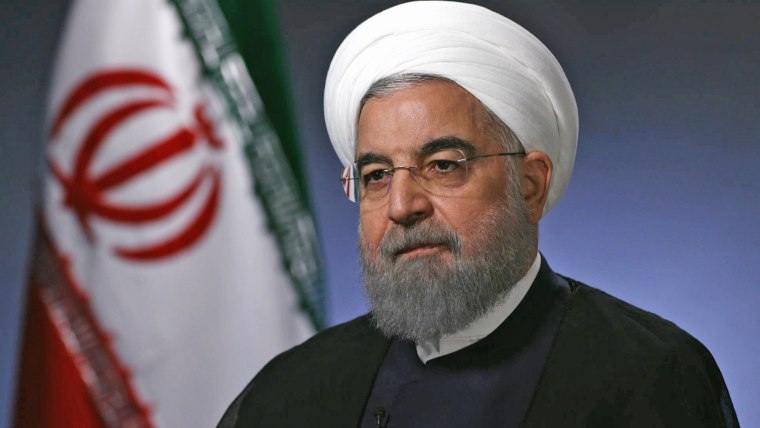 Iranian president Hassan Rouhani is interviewed at the United Nations on Sept. 19.