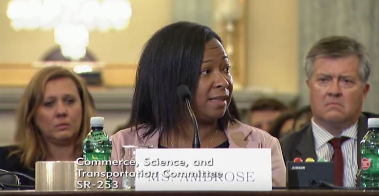 Yvonne Ambrose, whose daughter was the victim of sex trafficking, testifies on Capitol Hill