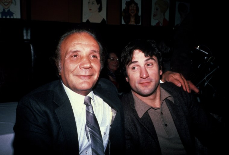 Image: Jake LaMotta and Robert De Niro at Sardi's