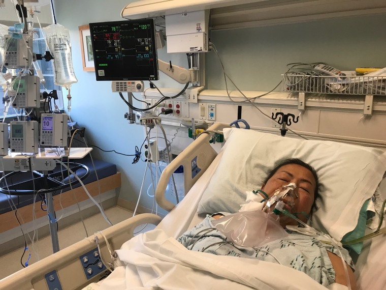 Helen Huynh, 61, was diagnosed with an aggressive form of leukemia in February. She is shown hospitalized in this photo taken last week.