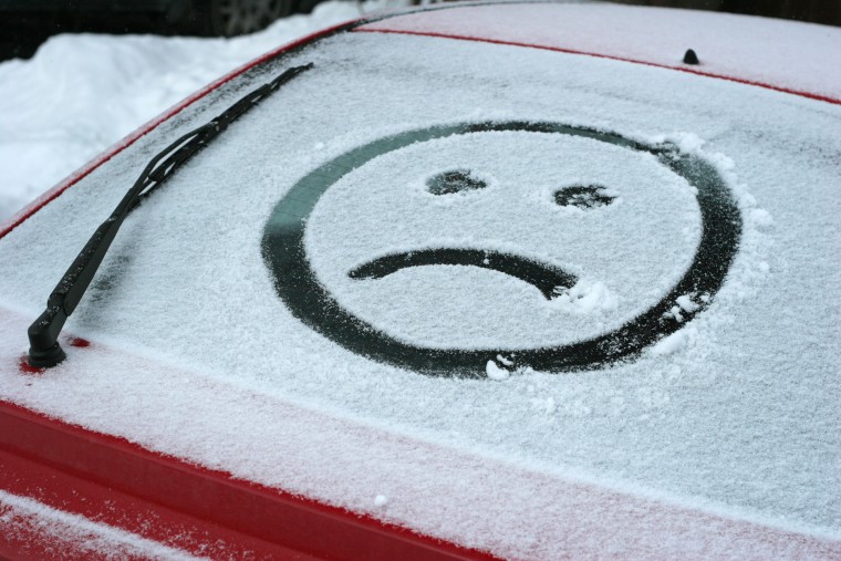 Image: Sad Face In Snow