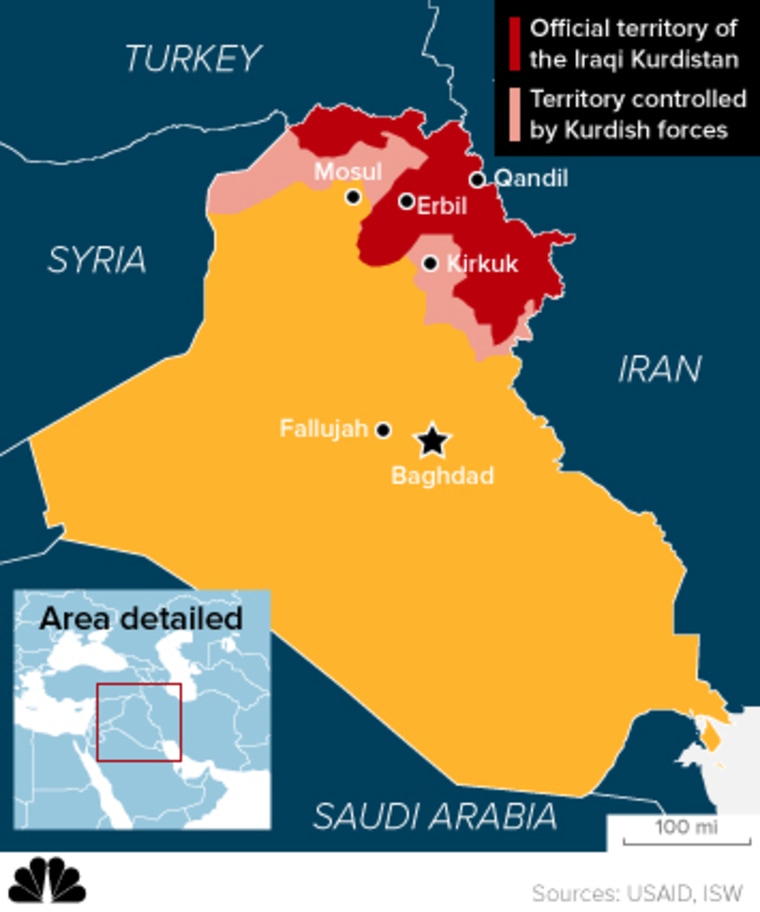 Image: Map of Iraqi Kurdistan