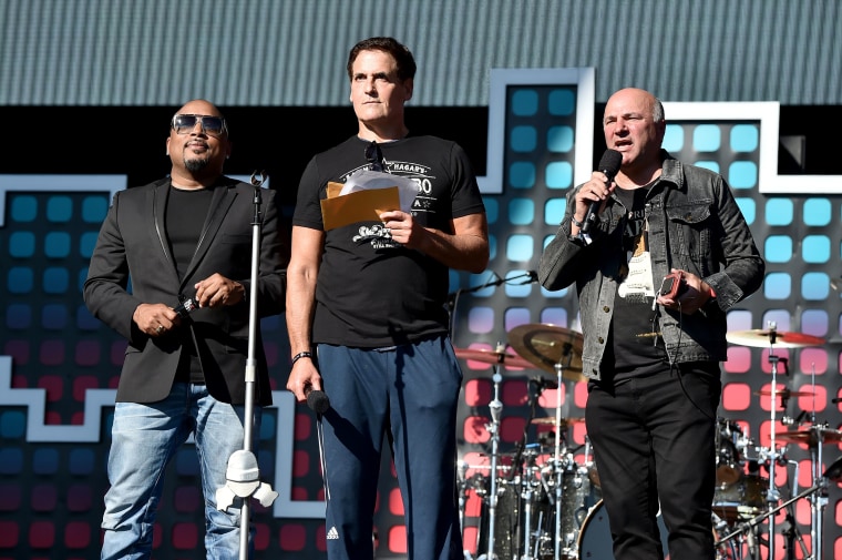 Image: Daymond John, Mark Cuban and Kevin O'Leary speak onstage during the 2017 Global Citizen Festival in Central Park to End Extreme Poverty by 2030 at Central Park on Sept. 23, 2017 in New York City.