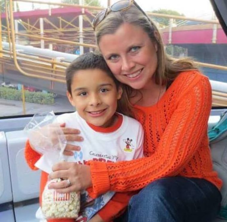 Susan Fortson with her son, Logan Martinez.