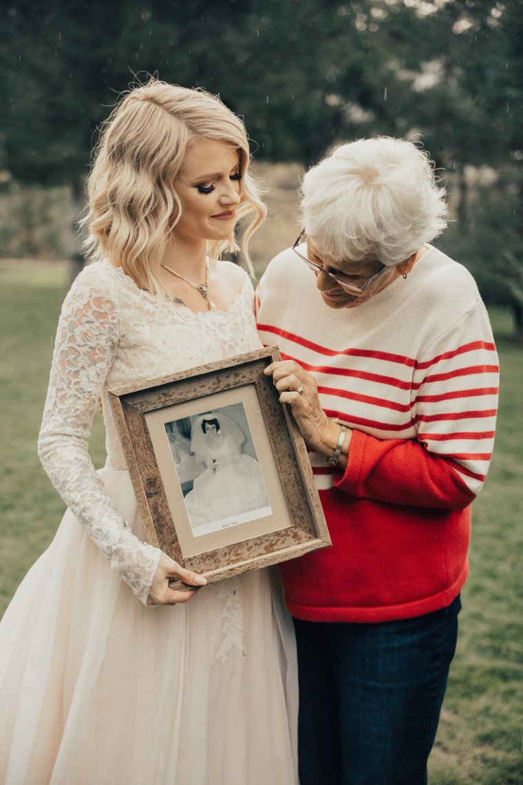 Bride surprises grandmother by wearing her wedding gown from 1962