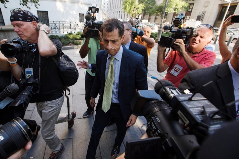 Image: Former U.S. Congressman Anthony Weiner arrives at U.S. Federal Court for sentencing