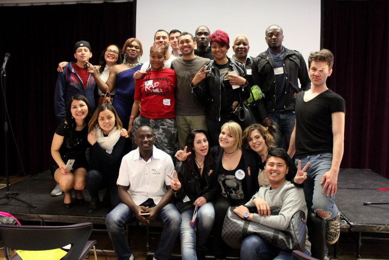 Community members gathered at the the Lesbian, Gay, Bisexual and Transgender in New York at the 2016 Immigrant Job Fair and Cultural Event