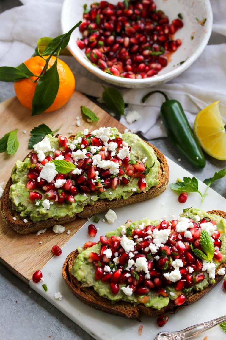 Image: Avocado Toast with Pomegranate Salsa