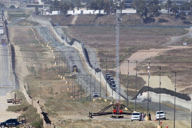 Image: Border Wall Prototype Construction Begins In San Diego