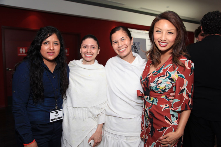 From left: Karla Jacinto, sex trafficking survivor featured in "Stopping Traffic"; assistant director Sadhvi Anubhuti; director Sadhvi Siddhali Shree; and executive producer Jeannie Mai at a private screening for "Stopping Traffic."