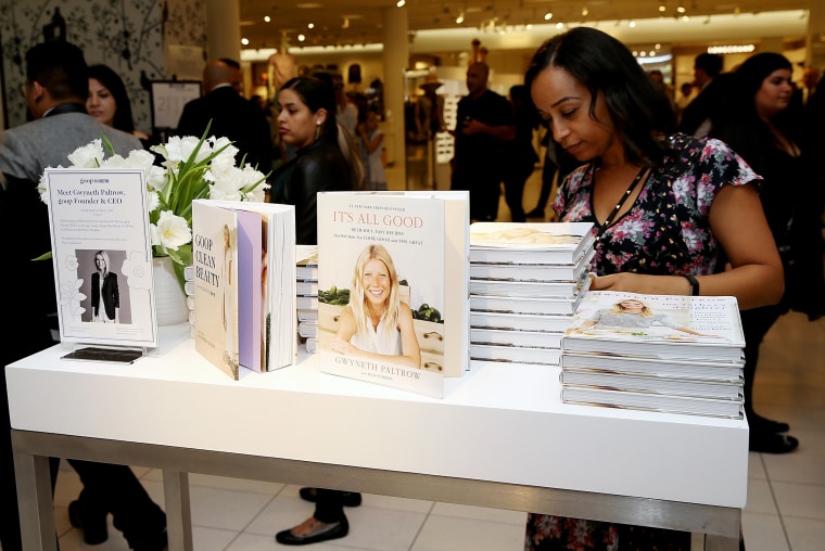 Image: Copies of Gwyneth Paltrow's books at an event in Los Angeles