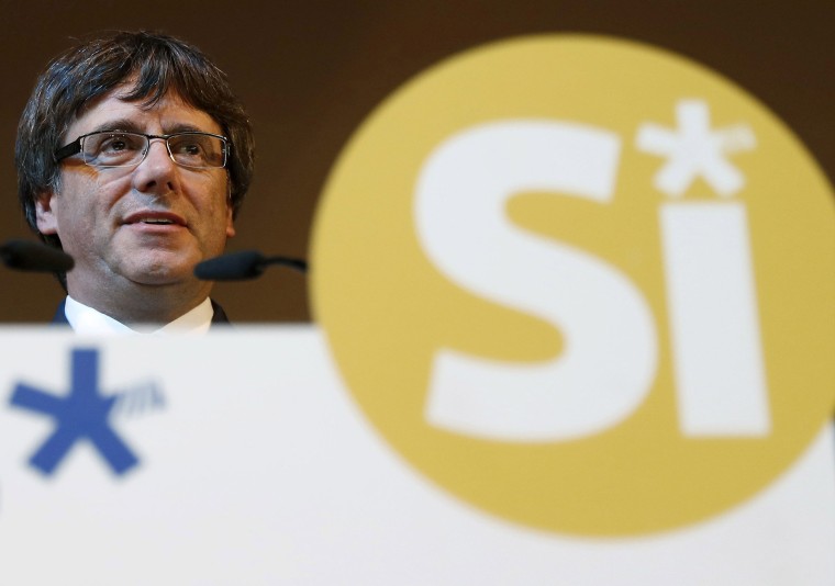 Image: Catalan regional leader Carles Puigdemont 