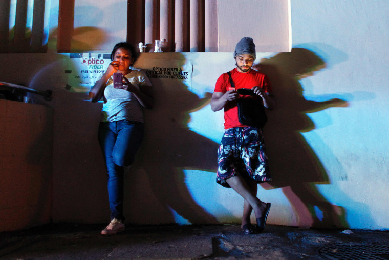 Image: Puerto Rico left in the dark at night without electricity
