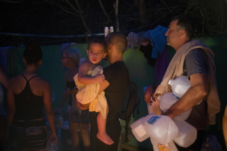 Image: Puerto Rico left in the dark at night without electricity