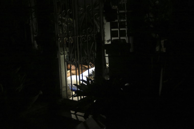 Image: Puerto Rico left in the dark at night without electricity