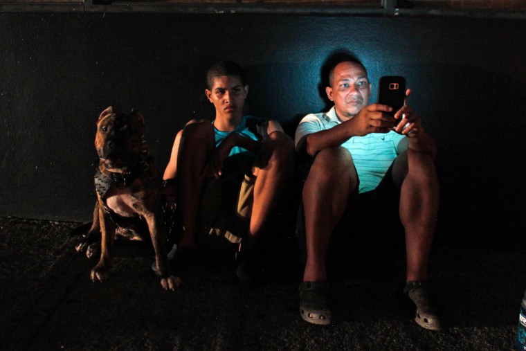 Image: Puerto Rico left in the dark at night without electricity
