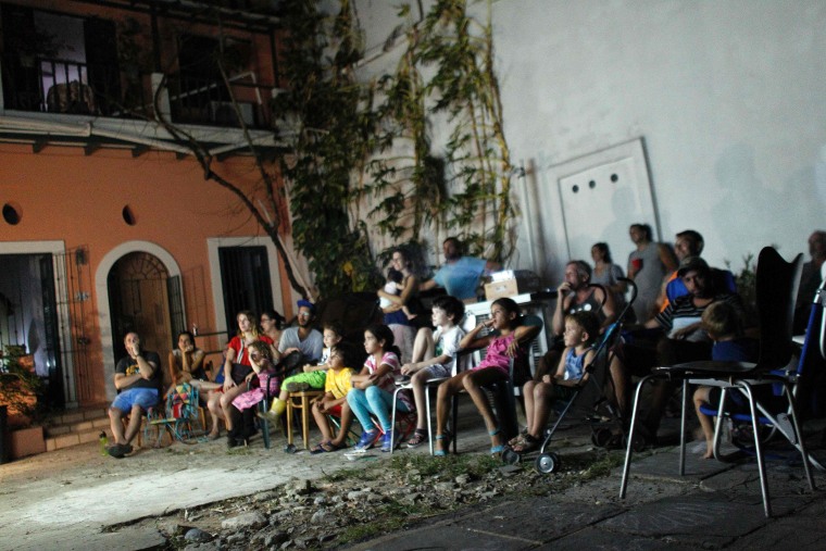 Image: Puerto Rico left in the dark at night without electricity