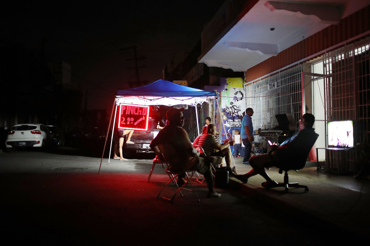 Image: Puerto Rico left in the dark at night without electricity