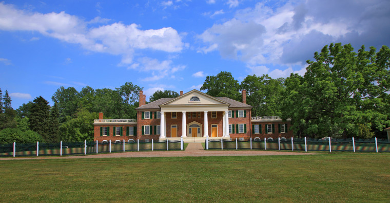 Montpelier, the home of James Madison, fourth President of the U.S., stands in Orange, Va.