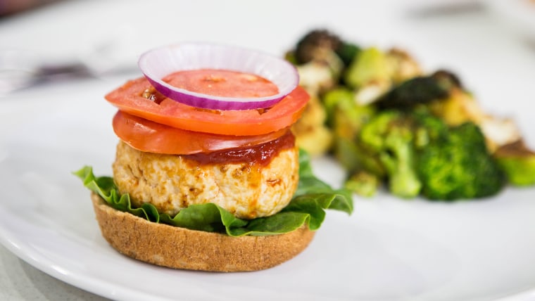 Turkey Burger and Veggies