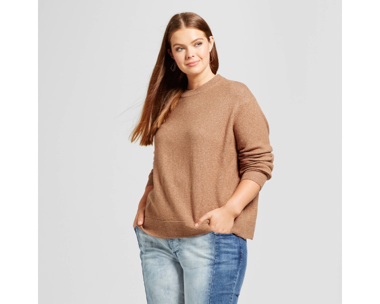 Plus Size Cropped Ottoman Sweater